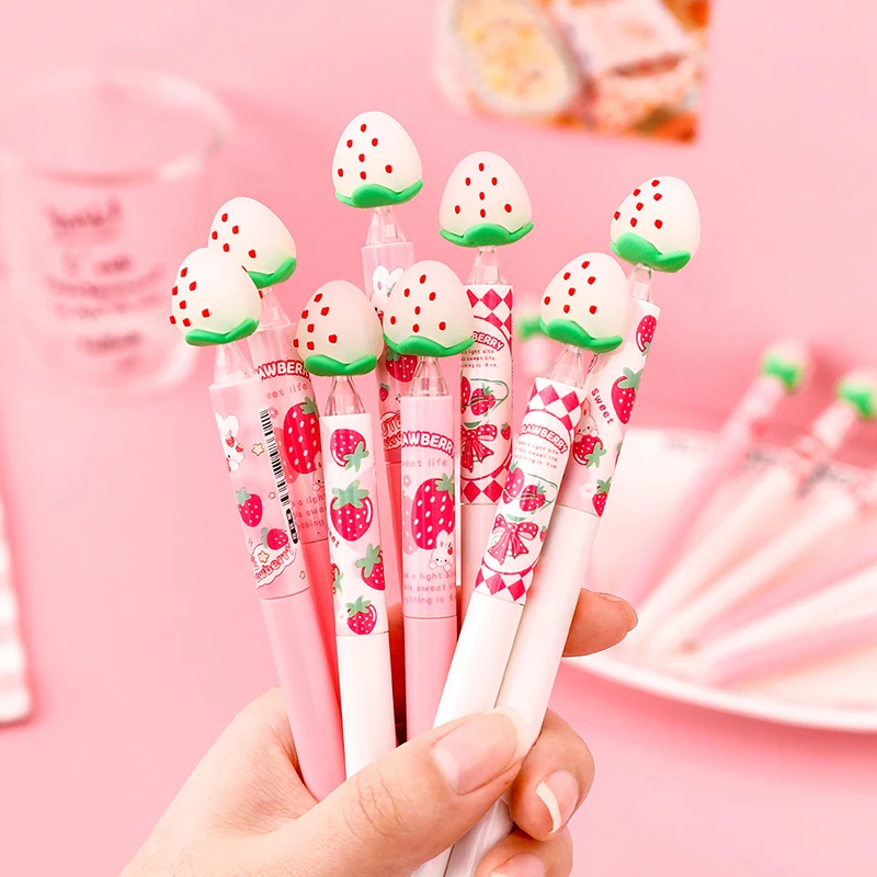 1-шт-милые-гелевые-ручки-kawaii-с-клубничным-дизайном-стираемые-синие-чернила-для-письма-с-пулевидным-наконечником-канцелярские-товары-для-офиса-и-школы