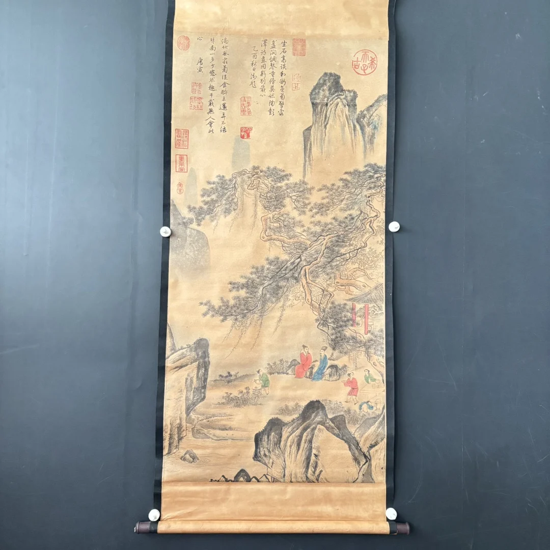 China Xuan paper nave living room Tang Liuren figure wall decoration scroll painting gift