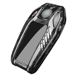 Carbon Fiber Key Fob Cover For BMW 5 6 GT 7 730Li 740 740Li 750Li 760Li i8 X3 X4 X5 X6 X7 Smart Display LCD Screen Protective