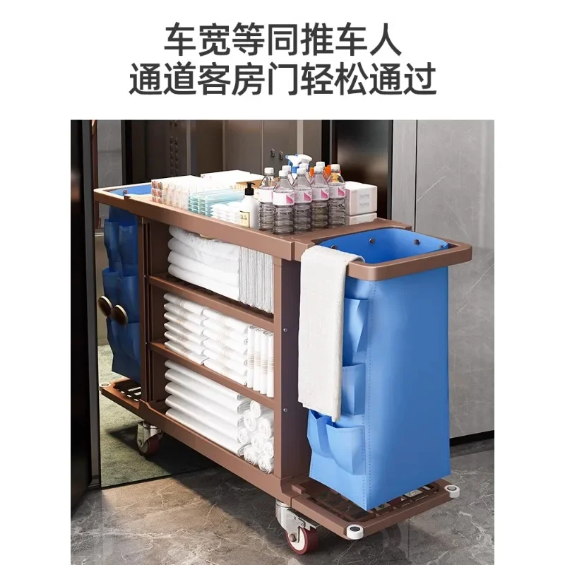 Hotel Linen Truck Guest Room Servicer Cleaning Trolley Hotel Cleaning Tool Car