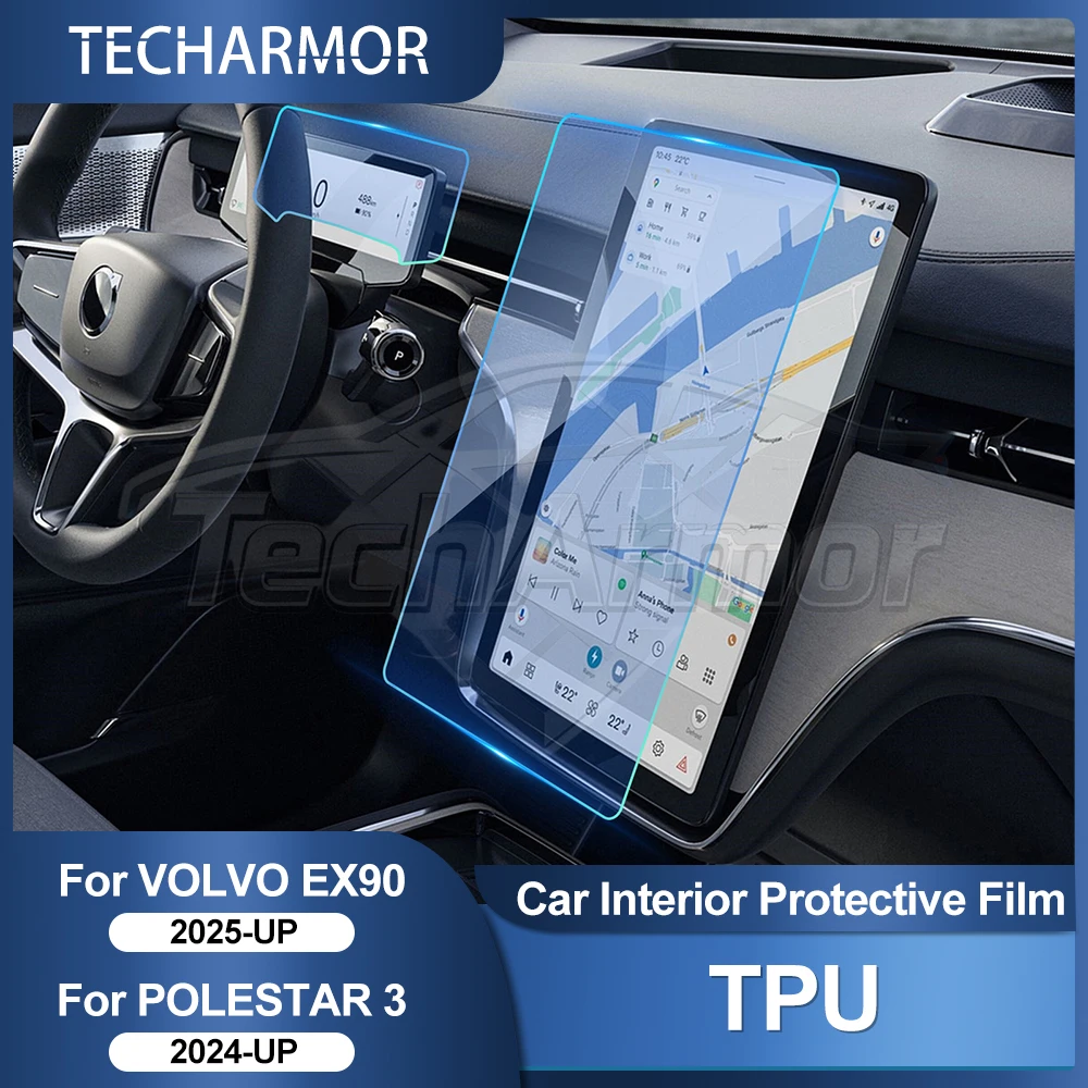 Auto-Innenraum TPU-Schutzfolie Kratzfeste Folie für Volvo EX90 Polestar 3 2024 2026 Auto-Schutzaufkleber Zubehör