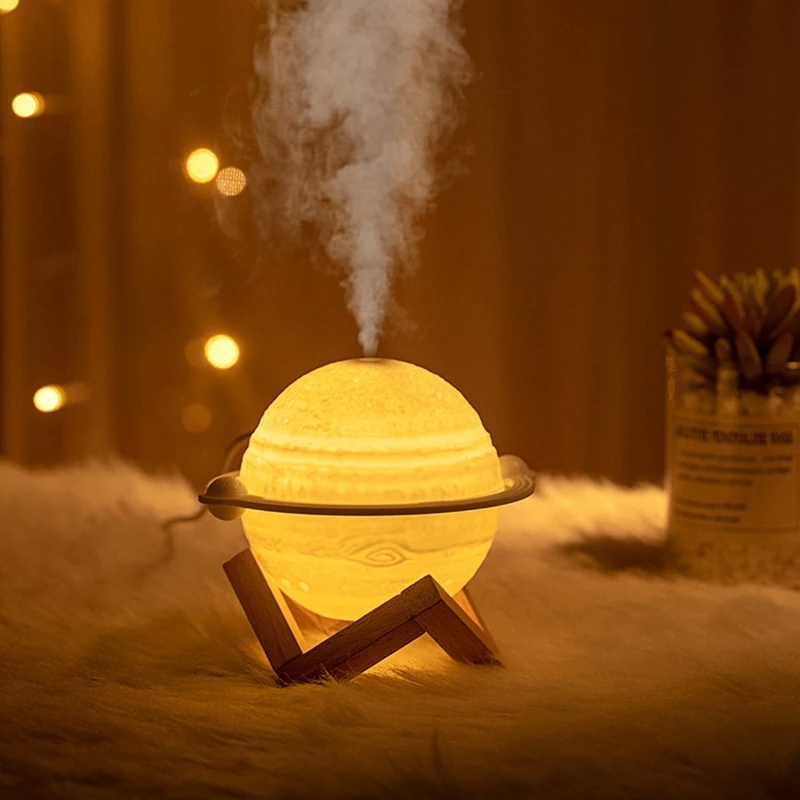空気浄化加湿器,雰囲気ライト付き,jupiter,地球,月,プラグ付き,家庭用,200ml