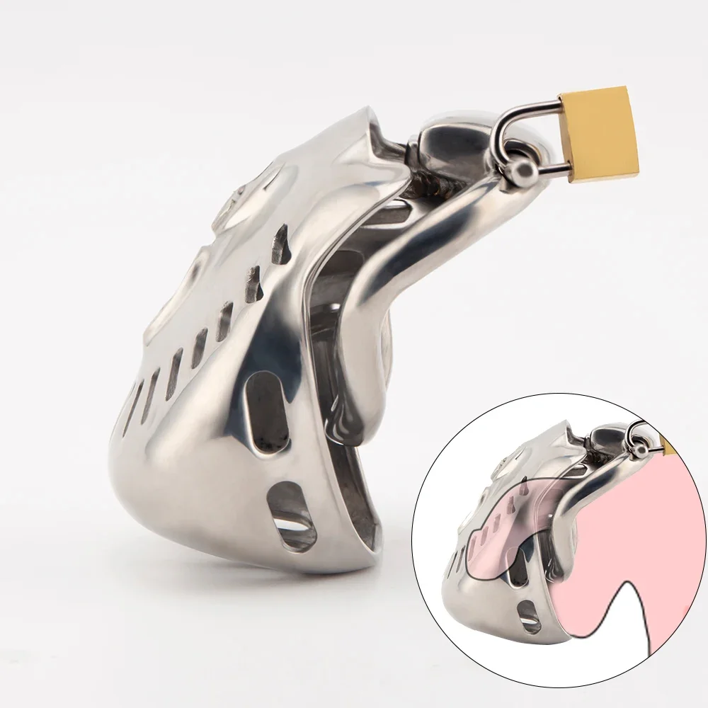 

Heavy Armor Metal Fully Restraint Chastity Cage Stainless Steel Male Cock Cage with Ball Stretcher Penis Lock Chastity Sex Toys