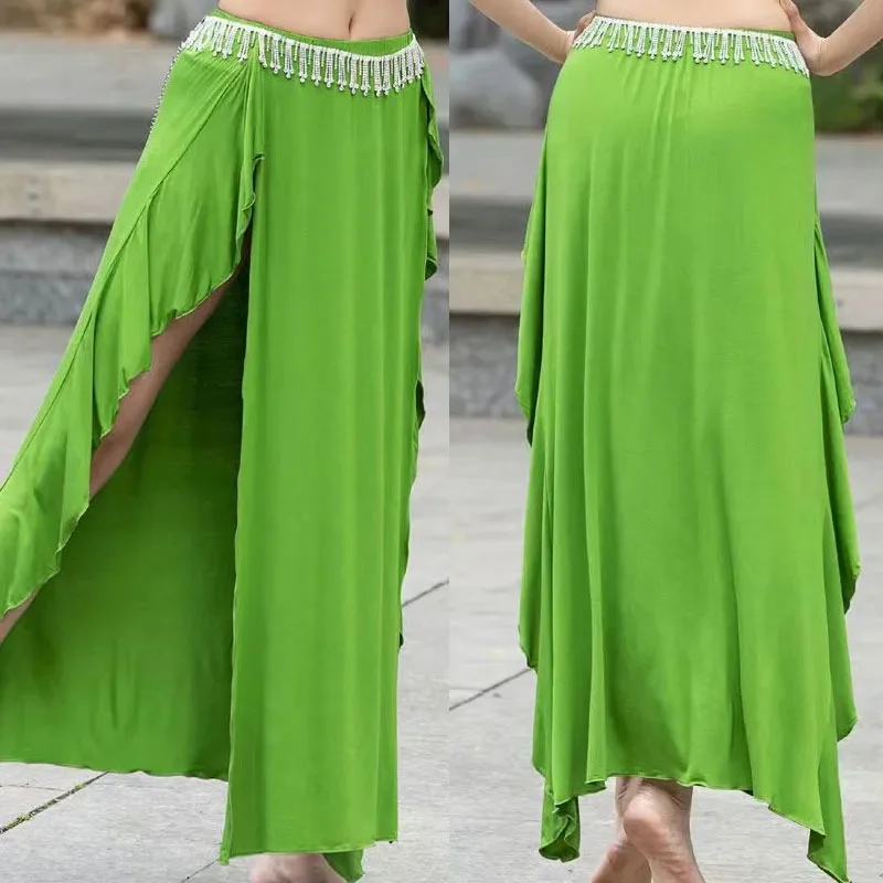 

Женская элегантная юбка для танца живота, женская сексуальная бальная юбка, длинный испанский костюм для выступлений, женское восточное тренировочное платье