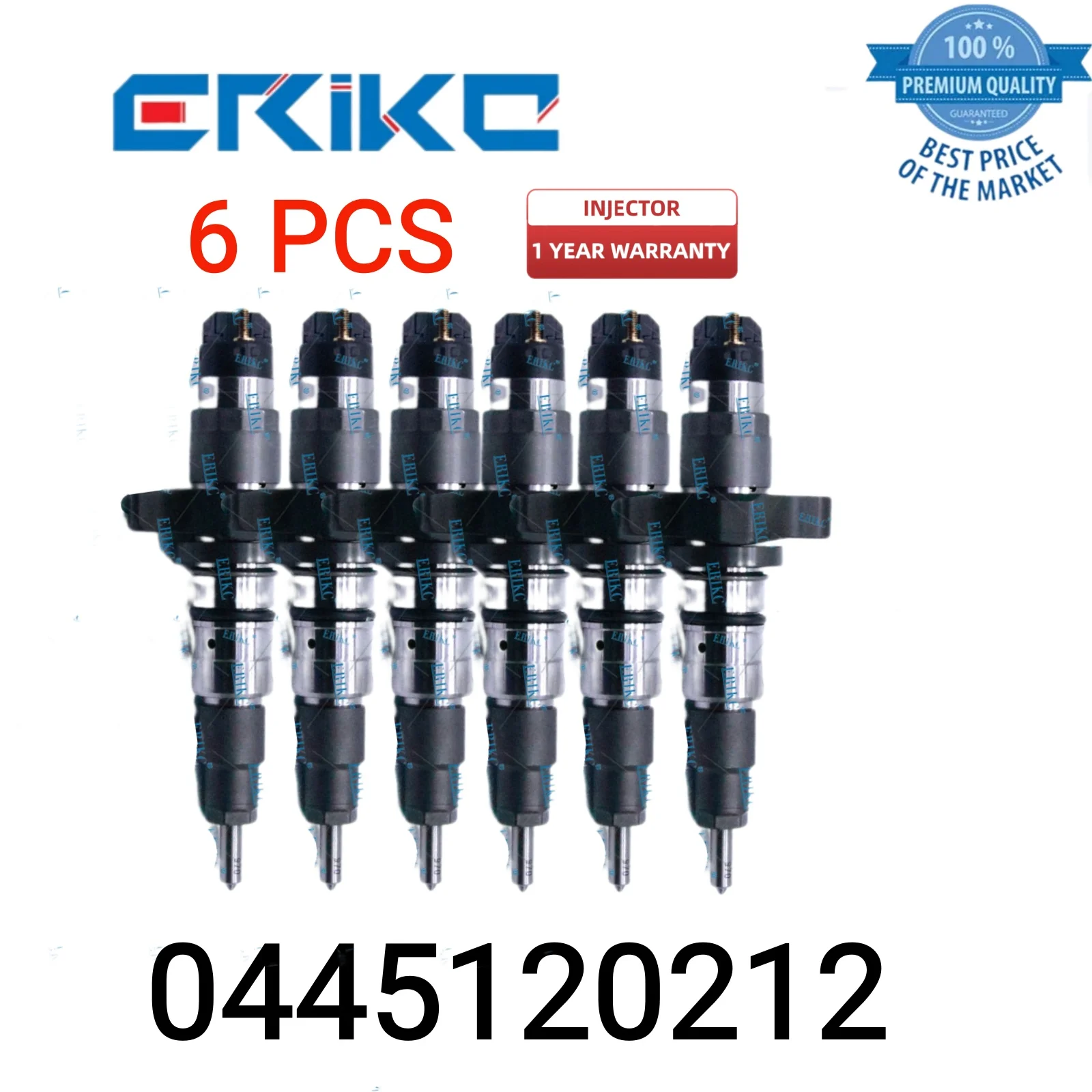 

6 PCS 0445120212 Common Rail Fuel Injector Assembly 0 445 120 212 Original Injector 0445 120 212 for CUMMINS FORD