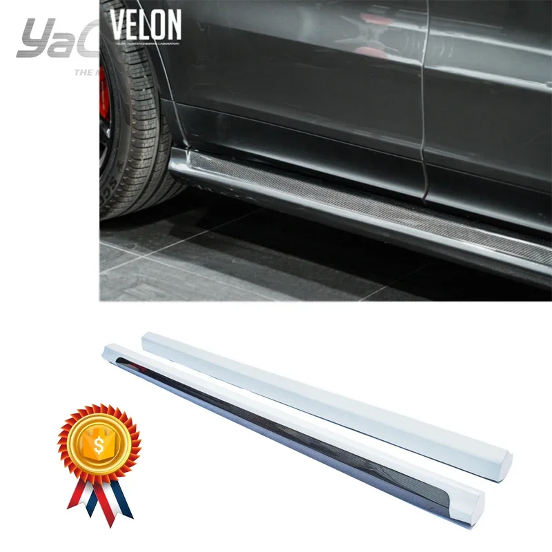 Car-Styling Portion Carbon Fiber Side Skirts Fit For 2018-2021 Cayenne 9Y0 Coupe 9Y3 YC DESIGN Side Skirt Attachment