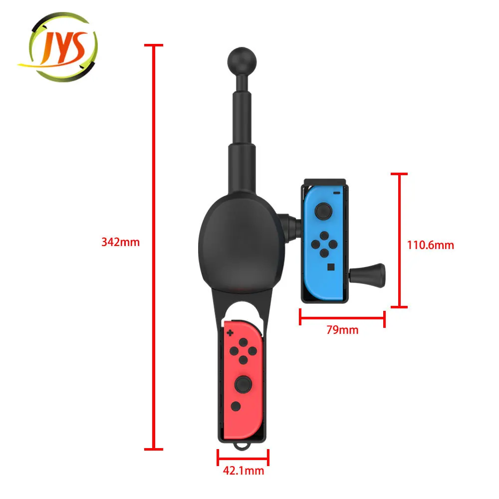 NSJoyCon impugnatura sinistra e destra canna da pesca con rilevamento del corpo JYS-NS192 design di simulazione del rotore esperienza di pesca più realistica