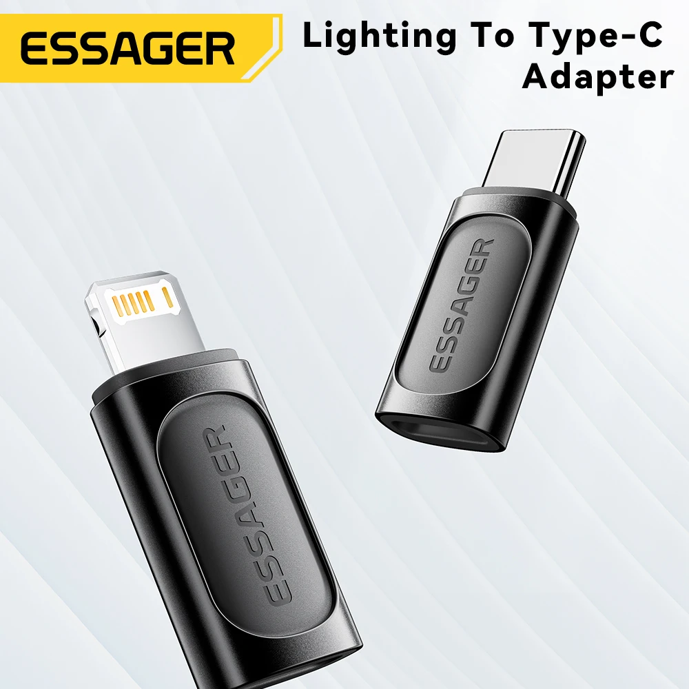 Essager iluminação para tipo c otg adaptador usb tipo c para iluminação pd 20w carregamento rápido para iphone 15 14 13 12 pro max conversor ios