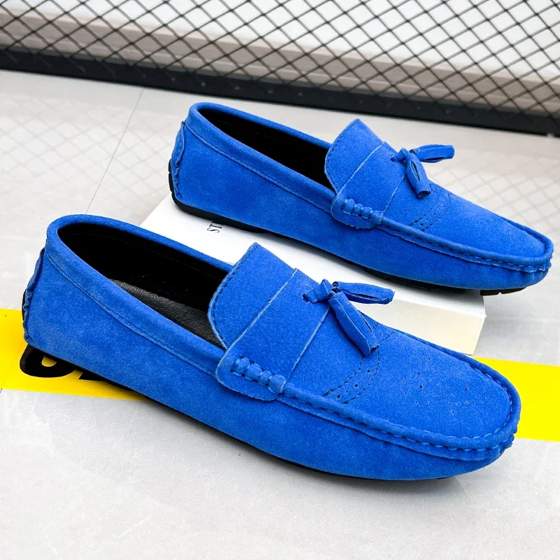 2024 New Fashion Tassel Loafers for Men Yellow Colorful Youth Trendy Moccasin England Gentleman Wedding Shoes Big Size 47 48