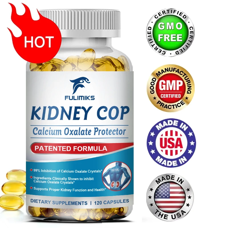 

KIDNEY C.O.P. Капсулы для защиты от оксалота кальция, поддержка почек для кристаллов оксида кальция, помогает останавливает восстановление камней