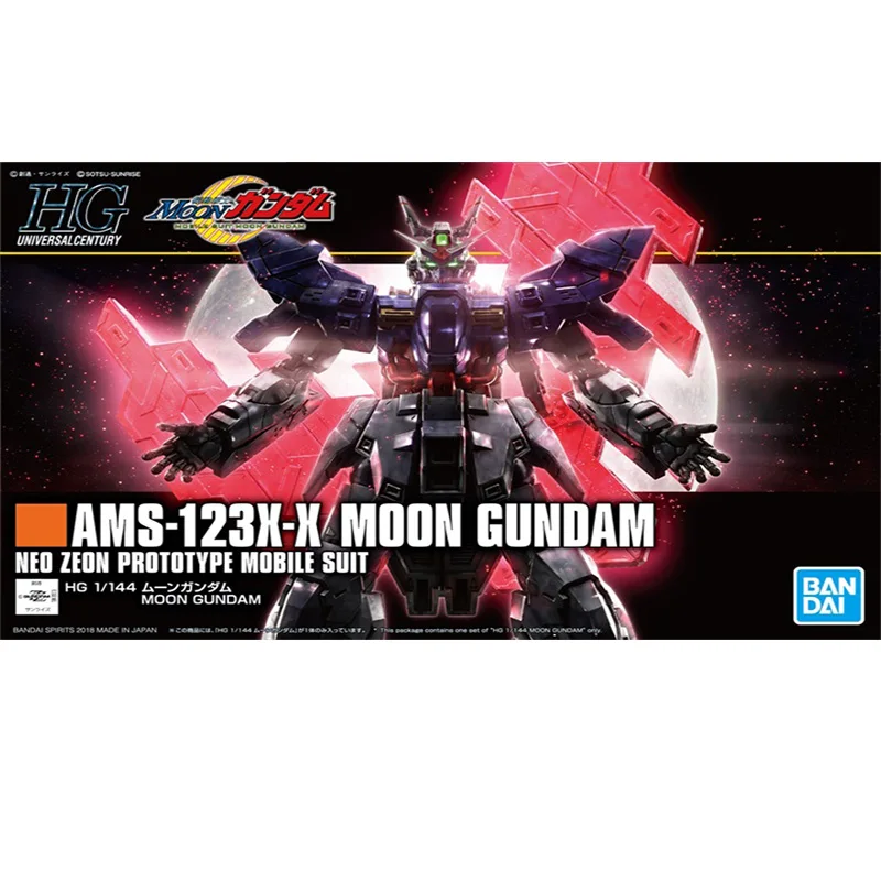 

Spot Gundam Bandai HGUC 215 1/144 AMS-123X-X Moon анимационный робот комплект сборная модель игрушки детский подарок подлинный