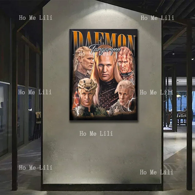 Póster artístico en lienzo con diseño imprimible Vintage de Daemon Targaryen, arte de pared impreso de alta definición para decoración de sala de estar y dormitorio