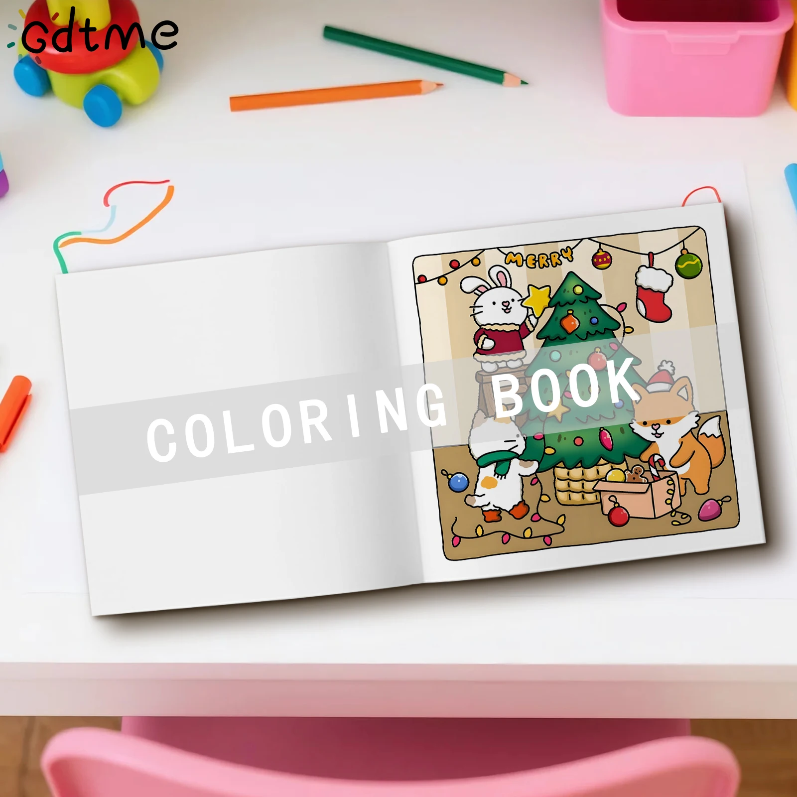 COZY Christmas Coloring Book for Adults Featuring Cute Cozy Daily Activities for Relaxation （Randomly give away 1 greeting card）