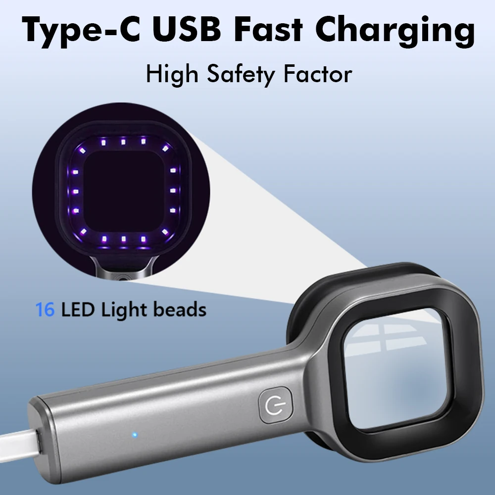 Handheld Wood Lamp Skin Analyzer Portable for Facial Skin Personal Beauty Care Pet Cat and Dog Detection 365 Nanometer UV Gift