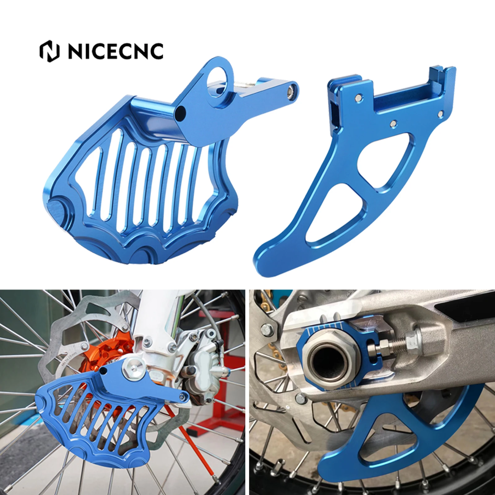 

NiceCNC For Husqvarna TE300 TE250 TE FE TX FX 125 200 250 300 350 400 450 501 2018-2021 Front Rear Brake Disc Guard Protector