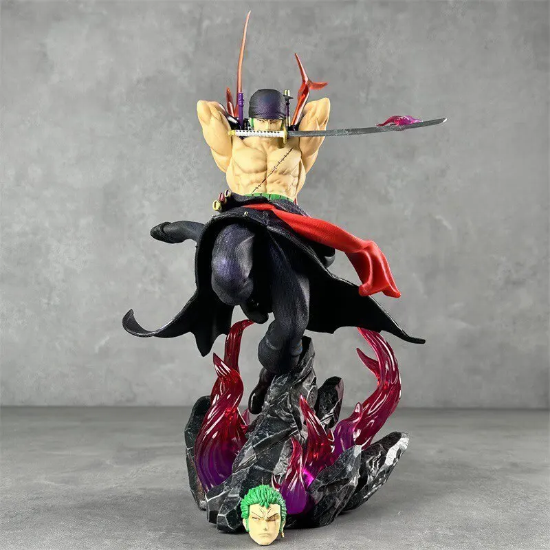 One Piece Three Knife Flow Pulling Knife Solon Double Headed Convertible Anime Handheld Model Statue Ornament Gift