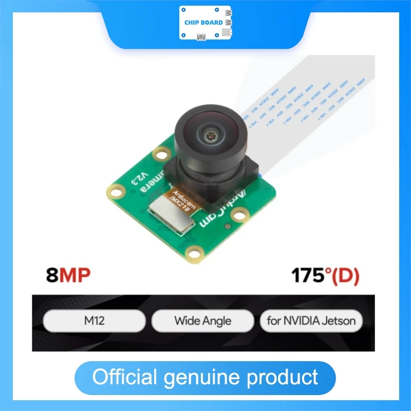 Arducam IMX219 8MP Wide-Angle Camera for NVIDIA Jetson AGX/Orin Nano/NX, 175° Lens, High-Resolution Imaging