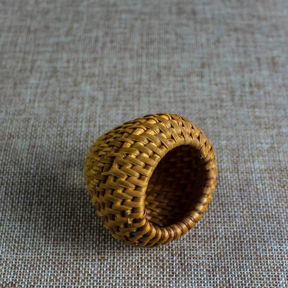 

2pcs Rattan Teapot Lid Holder Handmade Natural Tea Accessories For Home Tearoom Woven Decor Tea Ceremony Kitchen Bar Tools