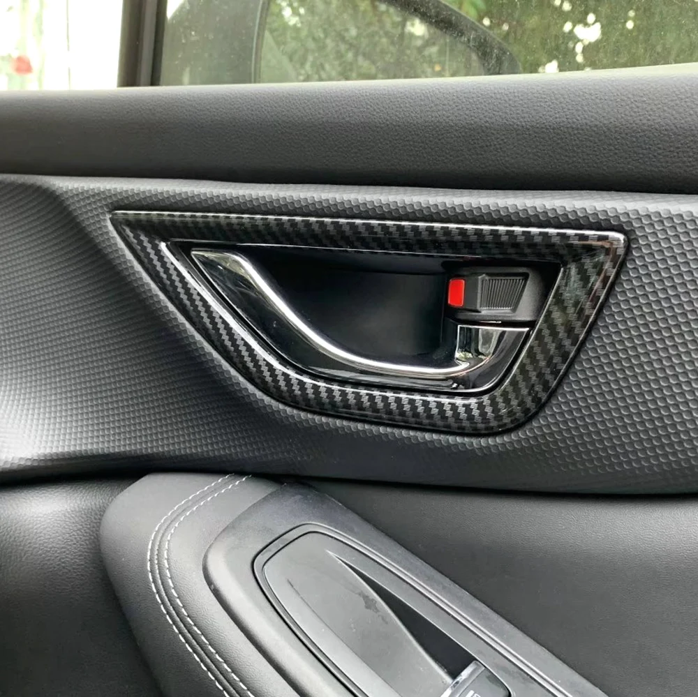 

Accessories For 2019-2024 Subaru Forester SK Interior Door Handle Bezel Trim Carbon Fiber Styling