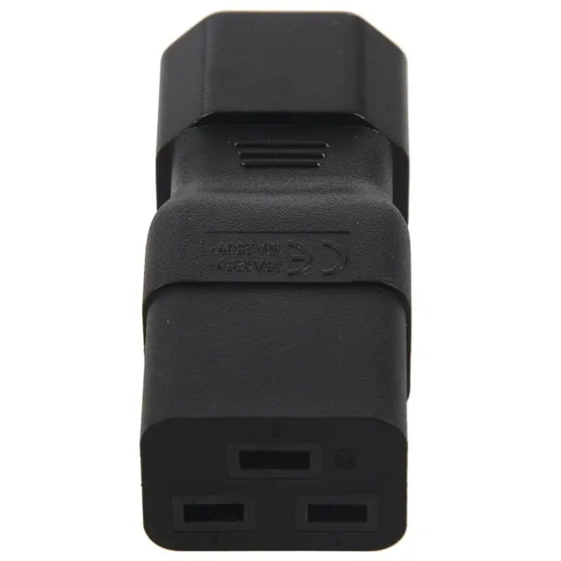 DT17 3X PDU UPS Power IEC Male C14 to Female C19 Adapter, IEC C19 to C14 Connector, 110V-250V 10A-16A 2500W Black