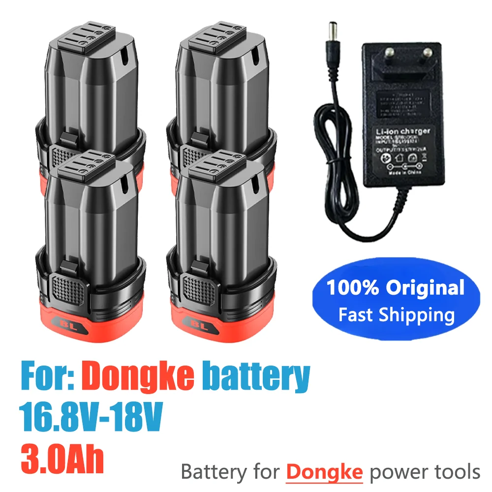 16,8 V 18 V 3,0 Ah wiederaufladbarer Lithium-Ionen-Akku mit großer Kapazität für Dongke-Handbohrmaschinen, bürstenlose kleine Stahlpistole und Elektrowerkzeuge