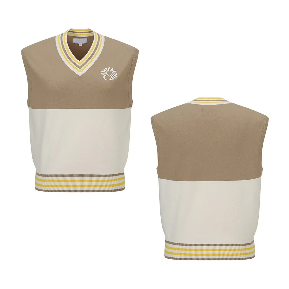 

"Elegant! Women's Trendy Knitted Vest! Simple V-neck, Exquisite and Luxurious Design, Full of Charm, New Golf Clothing!"