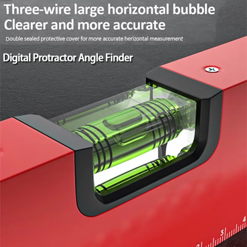 منقلة زاوية مكتشف الميل مستوى الكحول فقاعة المغناطيسي مستوى الميل الإلكتروني المسطرة مع LED