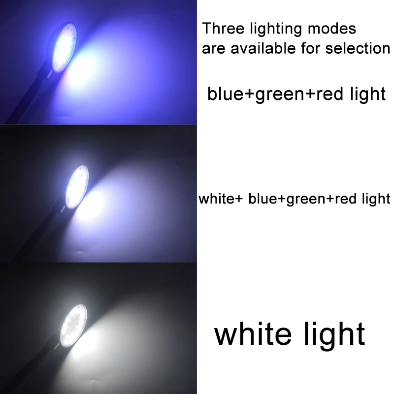 USB Aquarium LED-Lampe Fischbecken-Beleuchtung Deko Aquatische Pflanzen Mehrere Modi Dimmbare Helligkeit Vollspektrum Mini-Klemmleuchte 5V – Detail 3