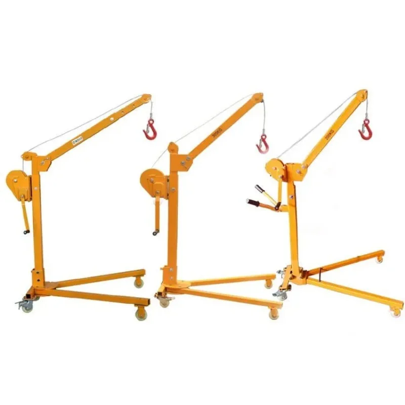 

Mobile Small Portable Foldable Crane Hand-crank Small Crane Home Manual Lift Crane