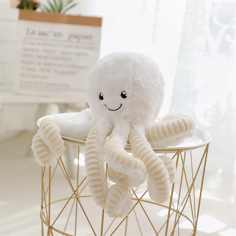 2Sizes Lovely Simulation Octopus Pendant Plush Toy Soft Stuffed Animals Kids Sleeping Partner Doll Home Decor Kids Birthday Gift