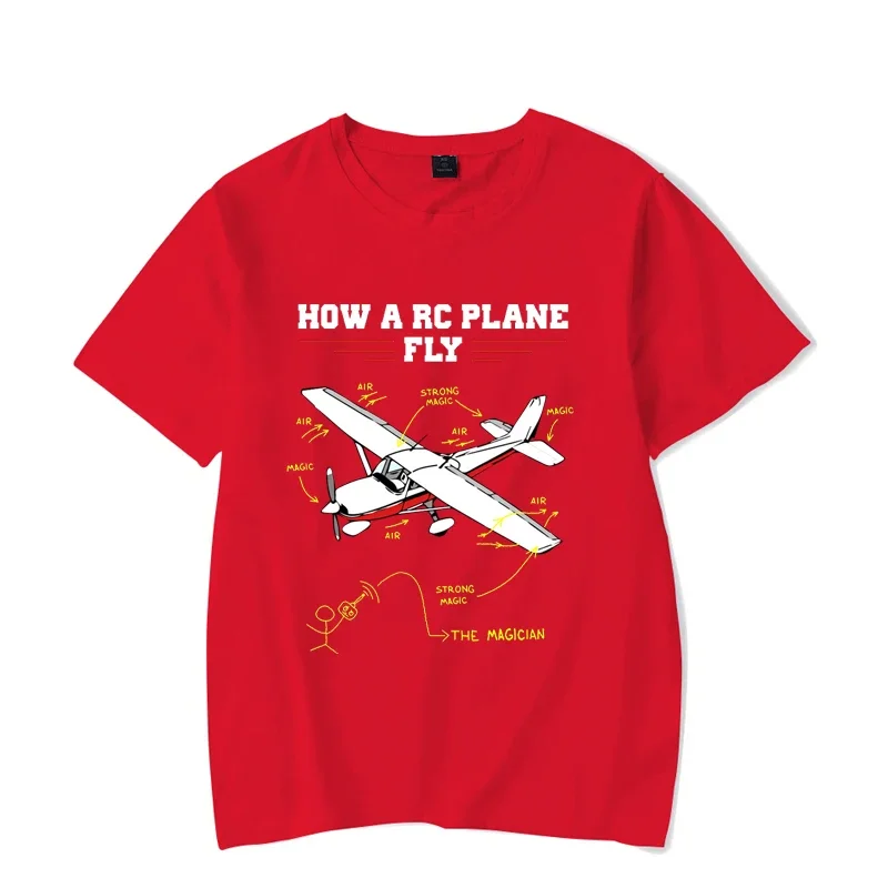 RC Airplane Pilot Vintage T-shirt for Men Clothes Male T-shirts Summer Plus Size Tees Oversized T Shirt Male T-shirts Clothes image 2
