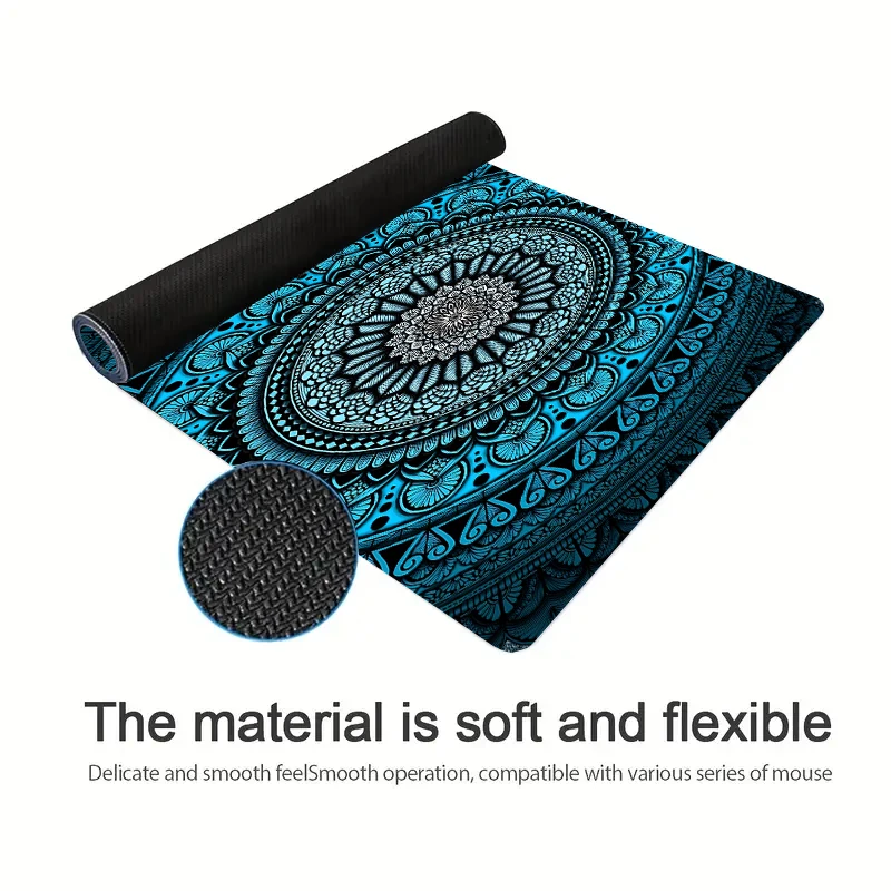 XXL circle pattern design professional game mouse pad, used for game office learning computer PC office accessories desktop pad