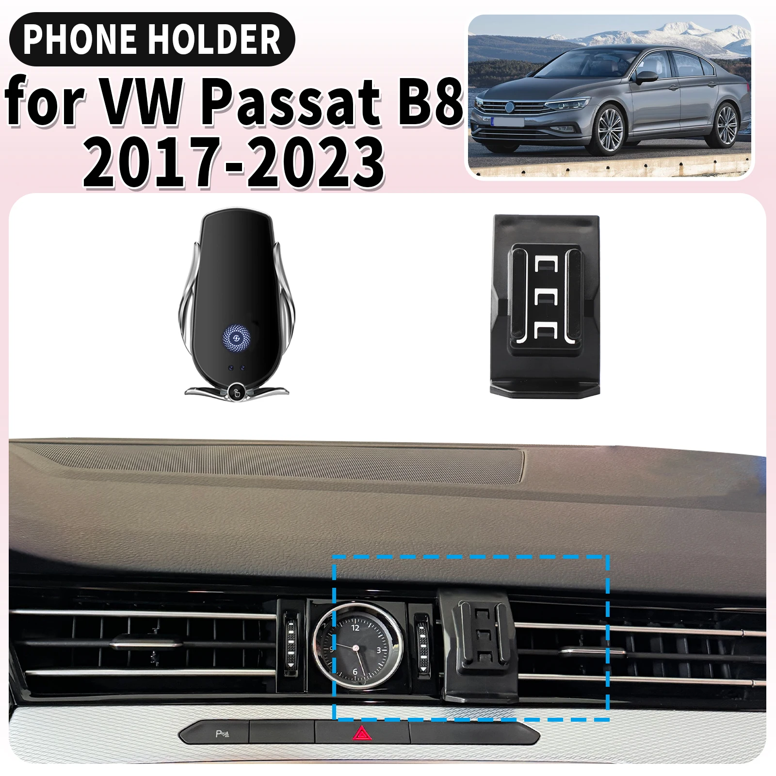 يصلح لشركة فولكس فاجن باسات B8 2017 2018 2019-2023 قاعدة الشاشة جبل حامل هاتف مخصص كليب على الملاحة قوس السيارة ​ ​   اكسسوارات