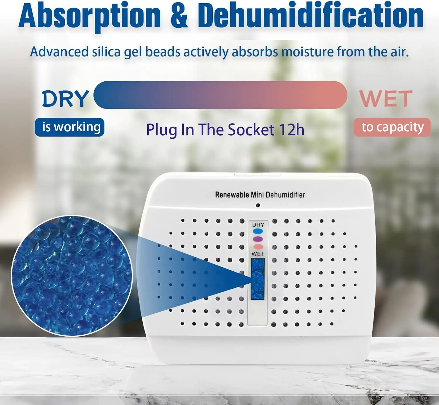 Recyclable Household Dehumidifier Anti-mold Desiccant Moisture-proof Wardrobe Indoor Rechargeable Dehumidifier