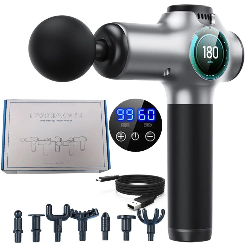 

99 Gear Electric Gun the Massage 8 Head Pain Fascia Massage Tools Masager Fitness Equipment Massaging Guns Relaxation Treatment