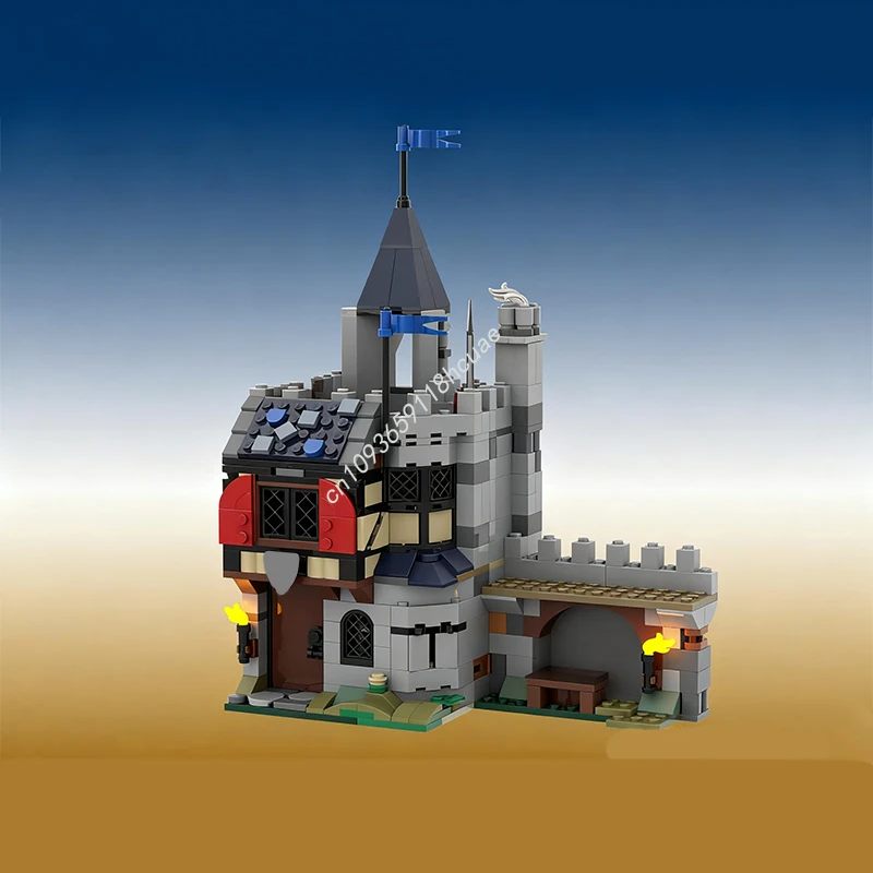 592-pieces-moc-cheval-chevaliers-ville-garde-chateau-modele-blocs-de-construction-idee-d'anniversaire-creative-enfants-bricolage-jouets-assembler-des-cadeaux-de-noel