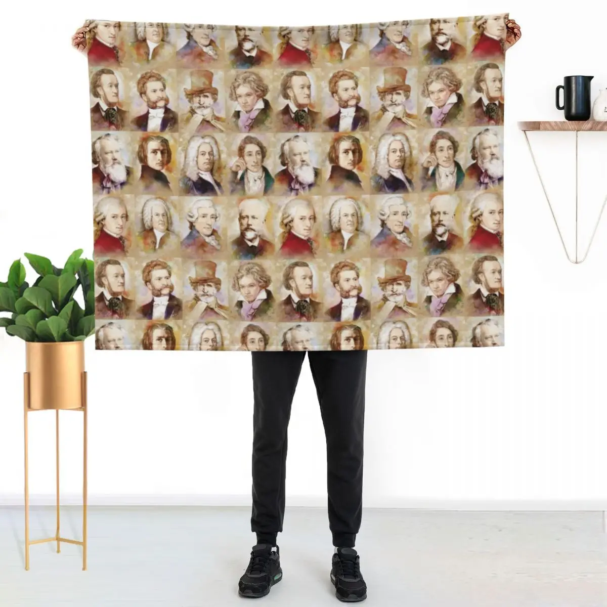 Composers: Mozart, Bach, Beethoven and more Throw Blanket For Baby Hairys Bed covers warm winter Sofa Quilt anime Blankets
