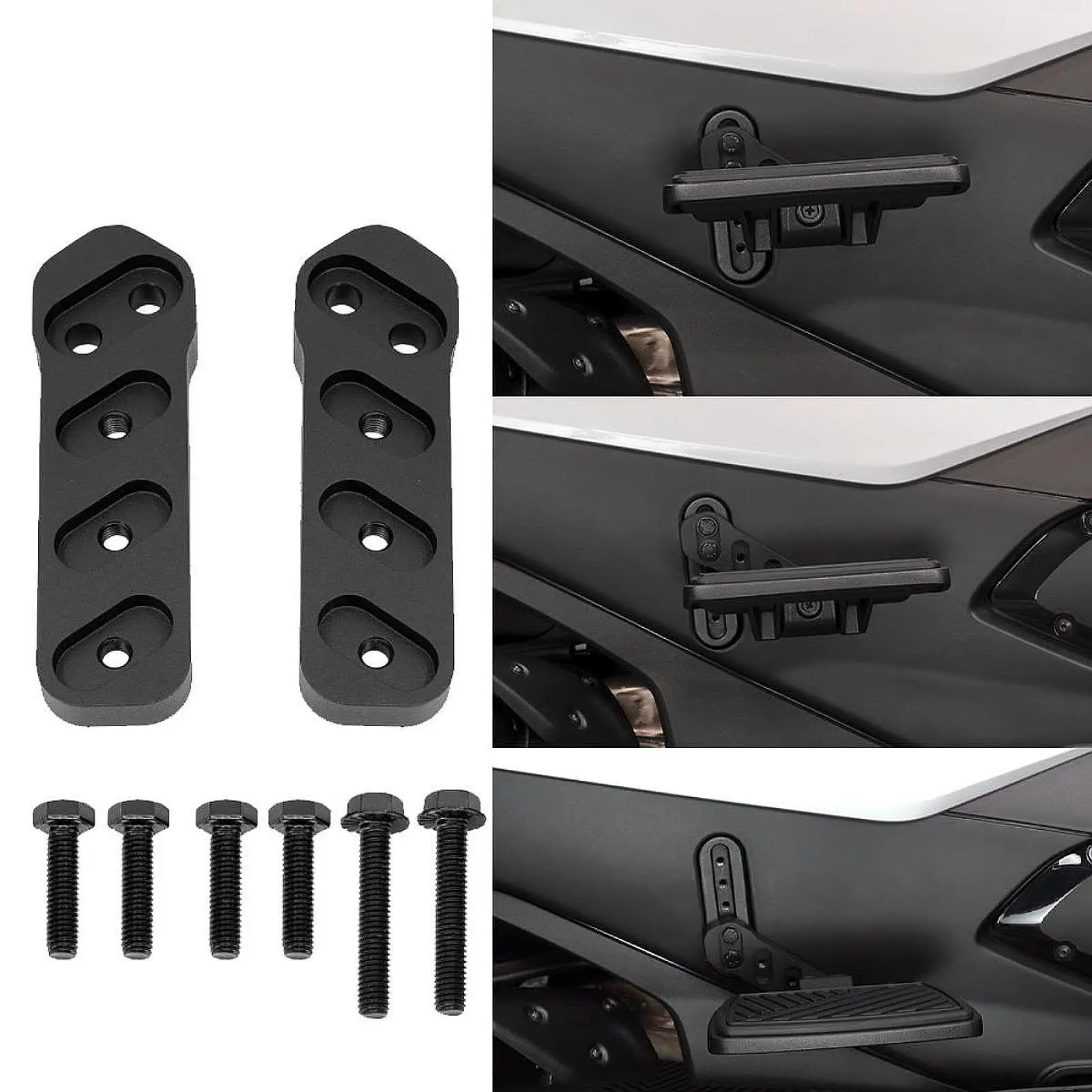 Aluminum Alloy Passenger Floorboard Relocate Kit Adjustable Mounting Set for Can-am Spyder Roadster RT SE6 LTD 2020 to 2023