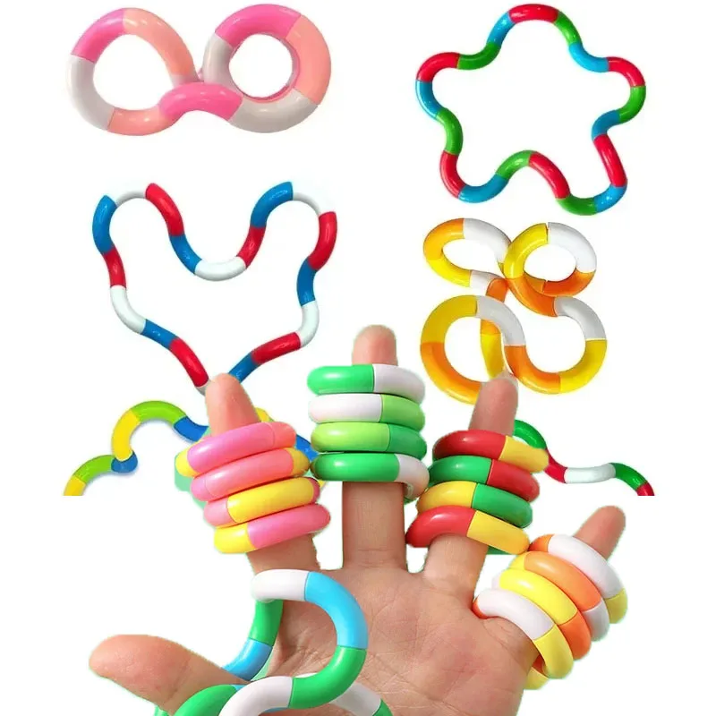 

1/3/5Pcs Tangle Fidget Toy Twisting Sensory Hand-Eye Coordination Toy Anxiety Relief Finger Toy for Kid Adult Fine Motor Skills