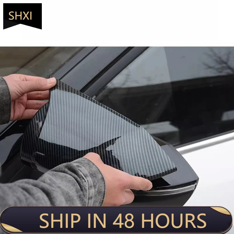 Good Quality NewFor Hyundai Elantra 7th Gen 2021-2023 Horn Rearview Mirror Shell Reversing Mirror Cover Modification Trim Car Ac