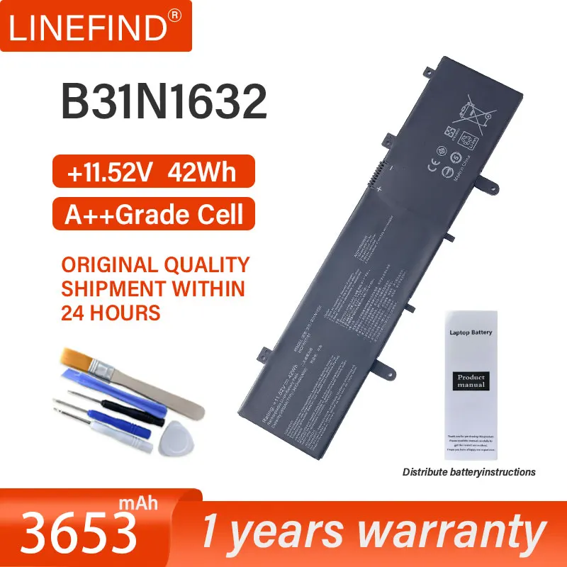 B31N1632 0B200-02540000 0B200-02540300 Laptop Battery For Asus Vivobook X405UQ X405UA X405UR S4000 S4000U S4100U