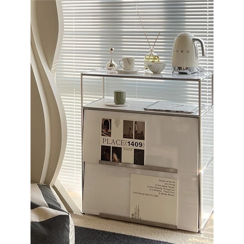 Stainless steel modular combination for home living room sideboards and chest cabinets