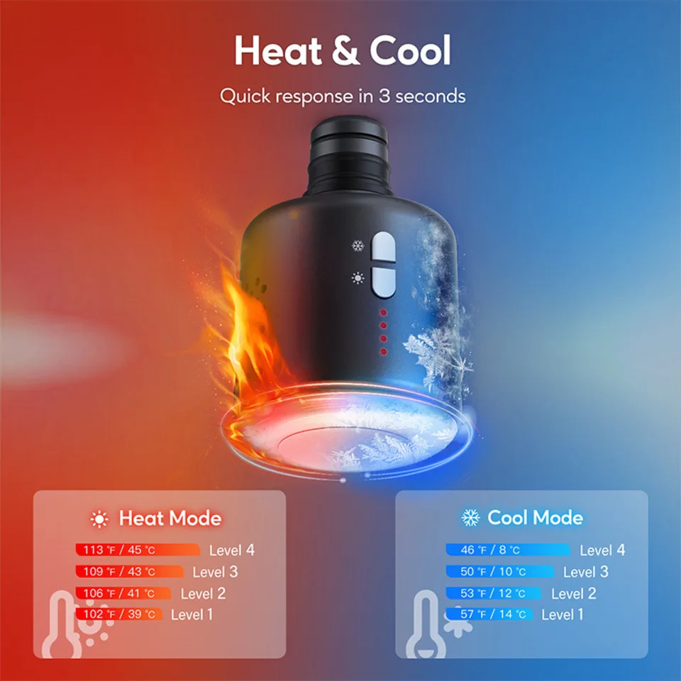 Hot Cold Massage Gun Temperature Control Custom Logo Professional Heating Cooling Brushless Motor Rechargeable Gun