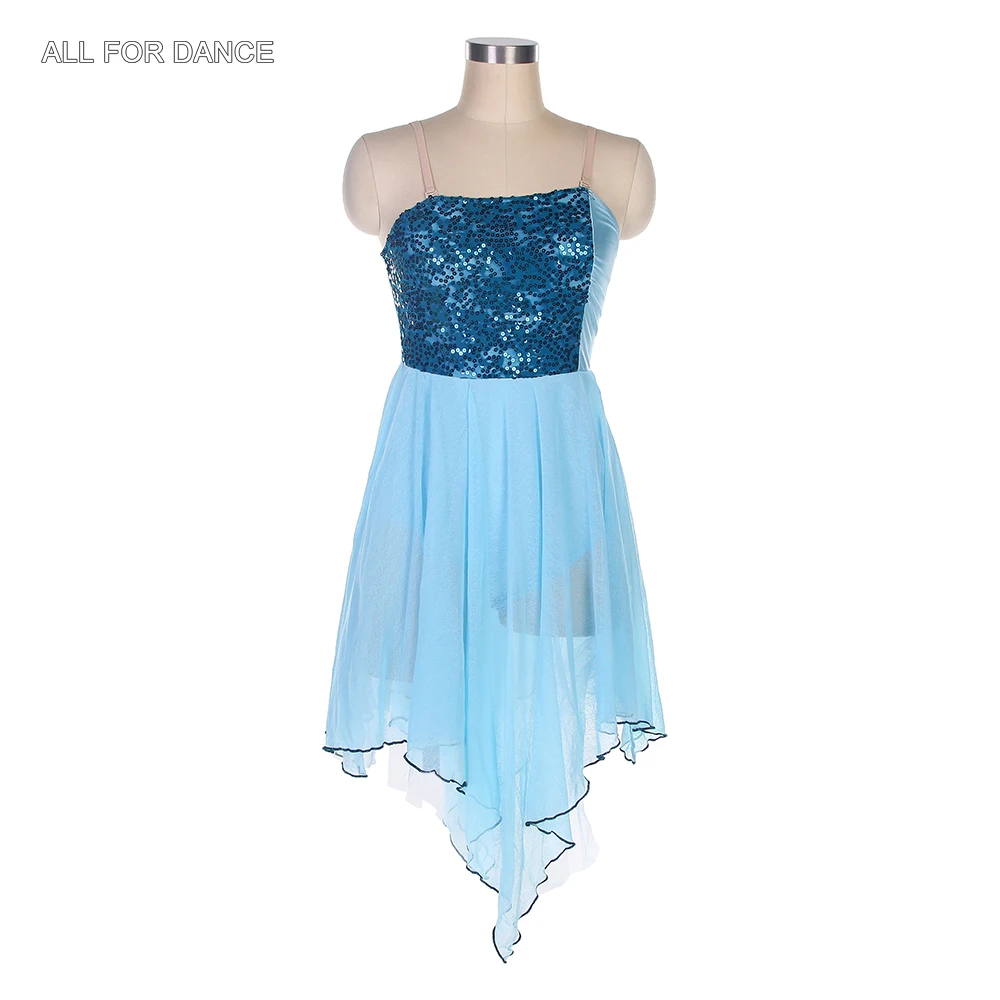 

17080 Dark Blue Sequin Bodice Ballet Dance Dress For Adult/Girl Ballet Stage Performance Contemporary/Lyrical Ballet Dance Dress