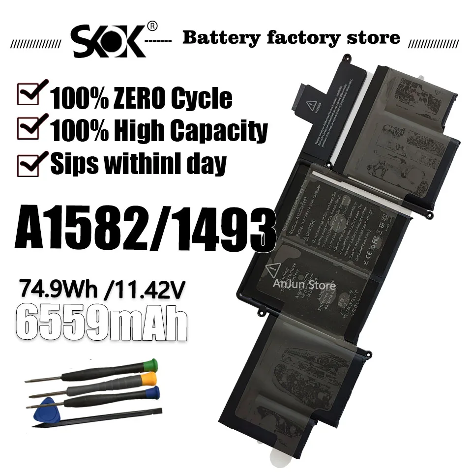 

A1582 A1493 Laptop Battery For Apple MacBook Pro 13" Retina A1502 2013 2014 2015 Year 020-00010
