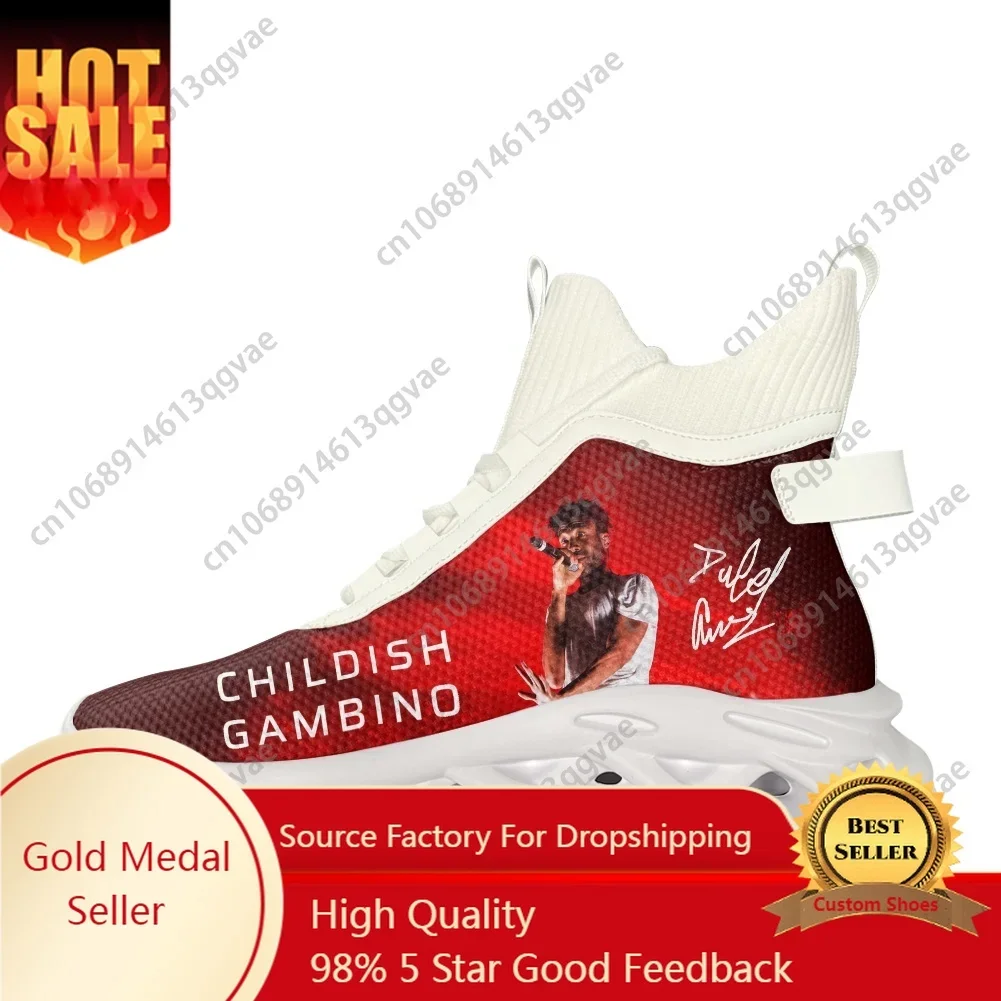

Childish Music Gambino Awaken My Love High Top Flats Sneakers Mens Womens Sports Running Shoes Lace Up Mesh Footwear Custom Shoe