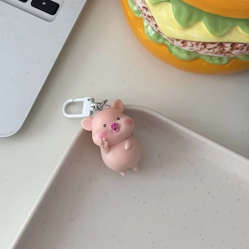 Funny Three-Dimensional Kawaii Pig Keychain Rain Coat Waterme Mobile Phone Bag Pendant Sleeping Bag Decoration Accessories