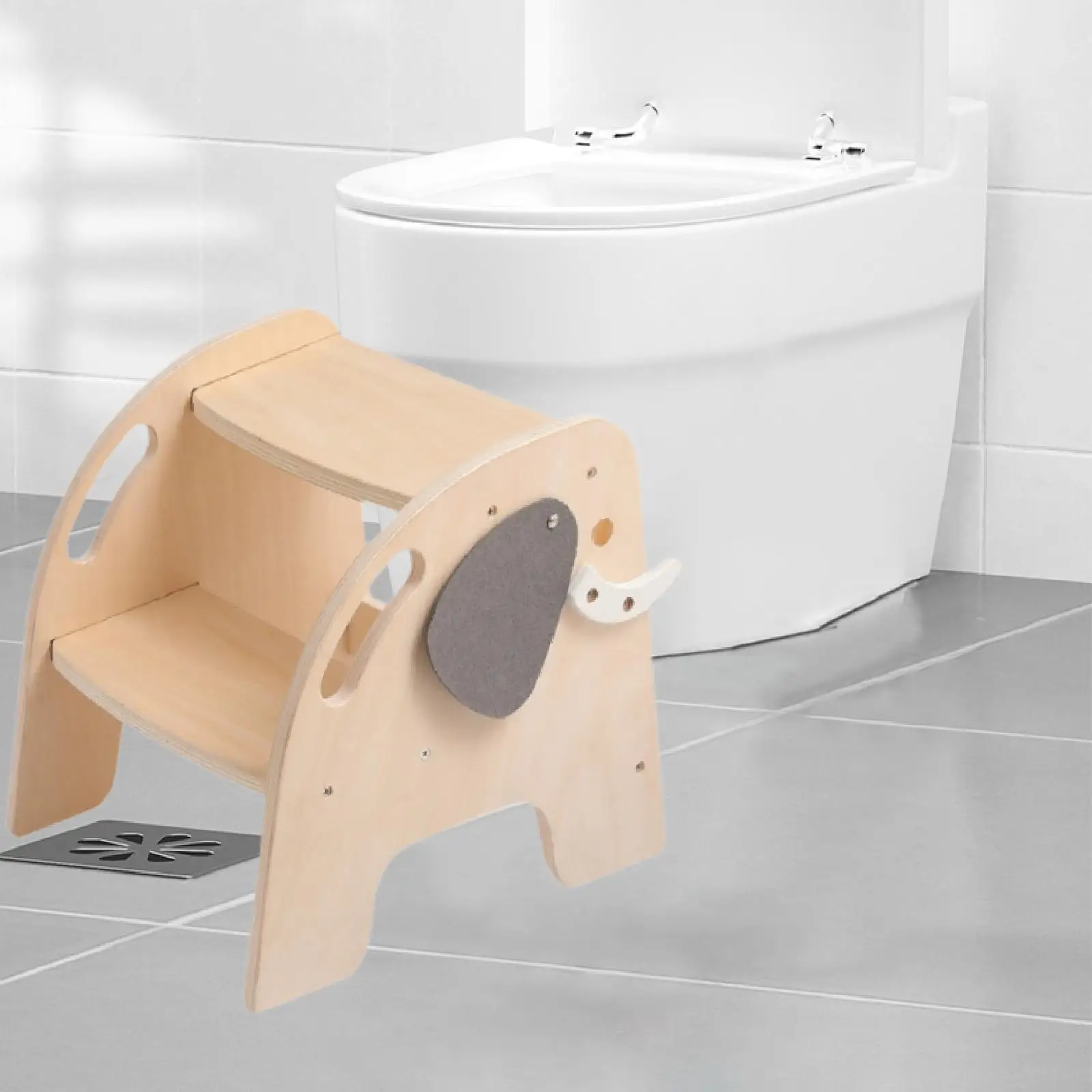 مقعد متدرج عالي التحمل محمول مع مقابض أثاث لحوض الحمام بجانب السرير وغرفة النوم والبنات والأولاد #4