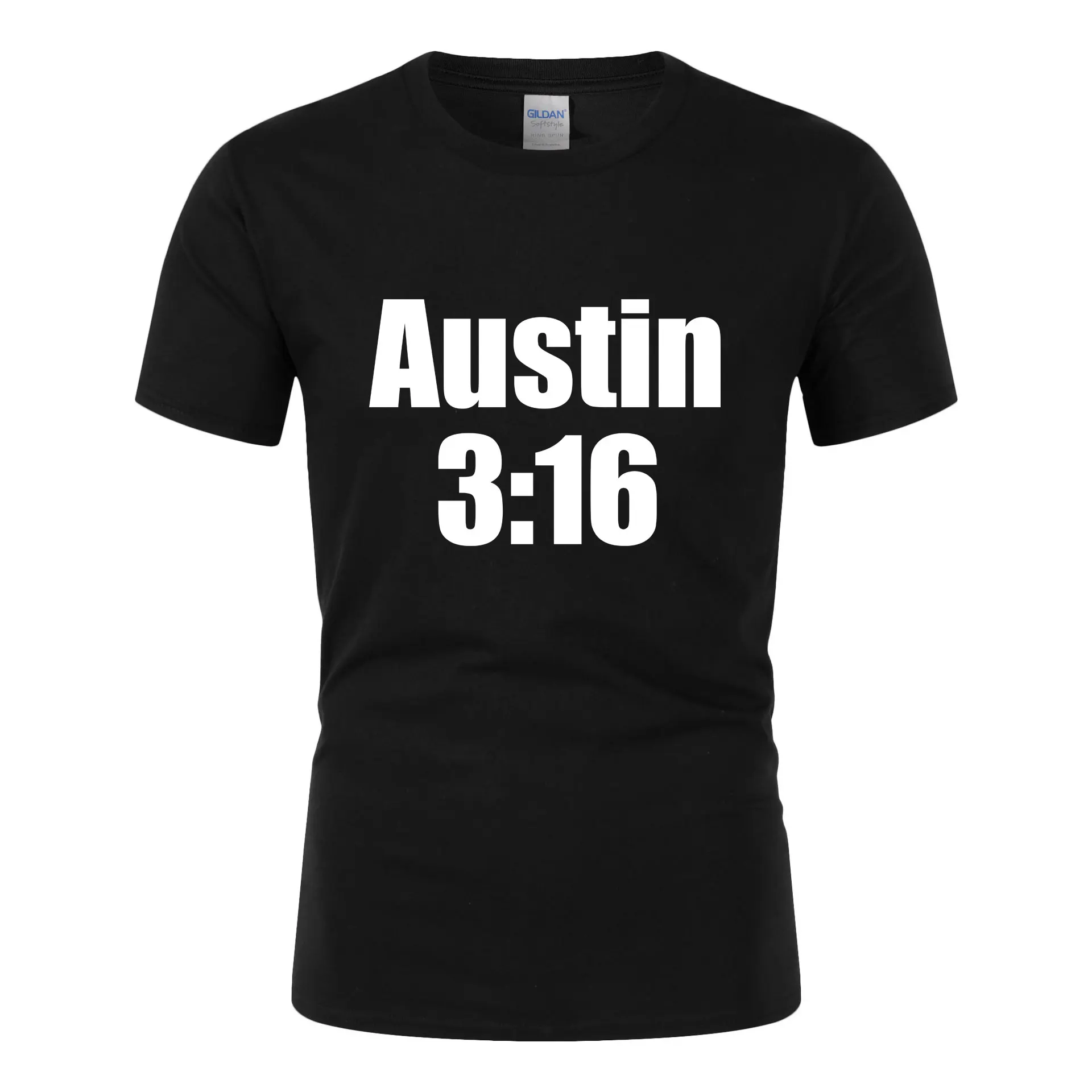 Summer Men's New Wrestling Steve Austin round neck T Shirts Street fashion Sports Fashion Top