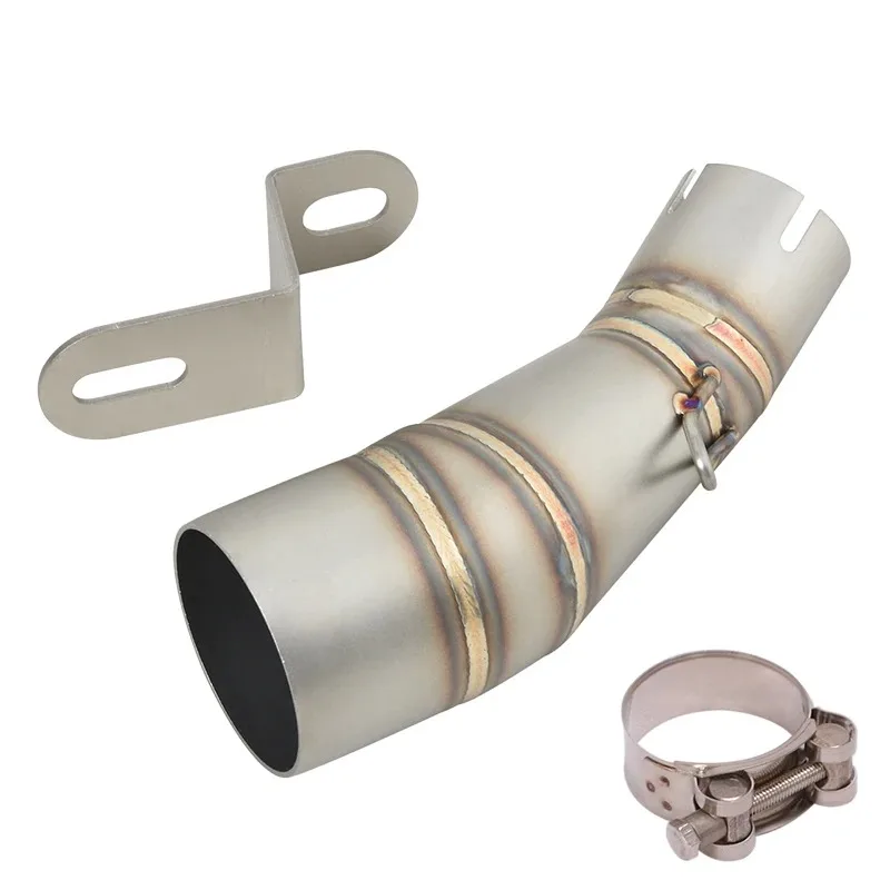 Motorcycle Exhaust Escape Middle Connecting 51mm Muffler Moto Pipe Slip On For KAWASAKI VERSYS-X 250 VERSYS-X 300 2017 - 2023